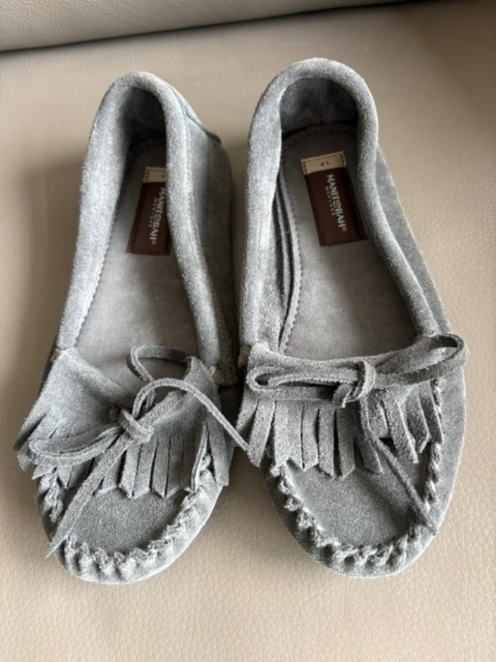 MANITOBAH MUKLUKS Sunshine Women's L7 soft suede moccasin slipper gray